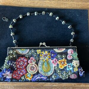 Pretty beaded rhinestoned mini bag